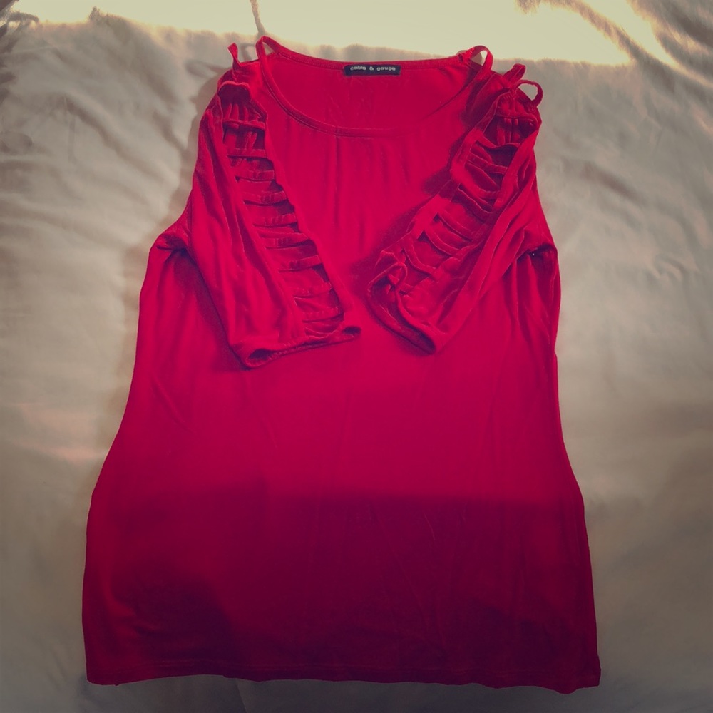Red dress shirt